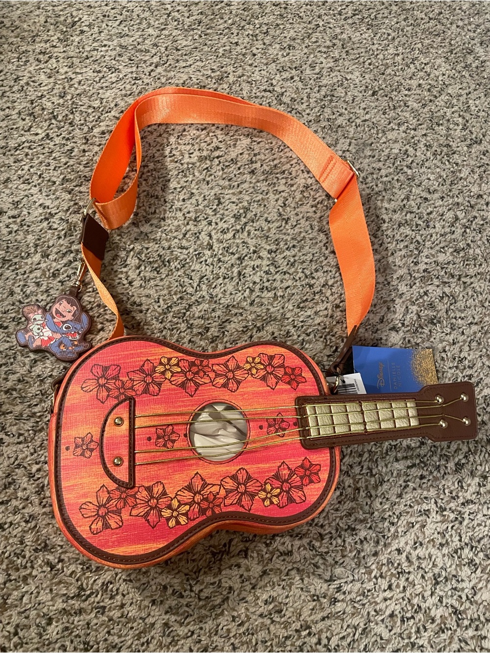 Danielle Nicole Disney Lilo and Stitch Guitar Ukulele Crossbody Bag HTF
